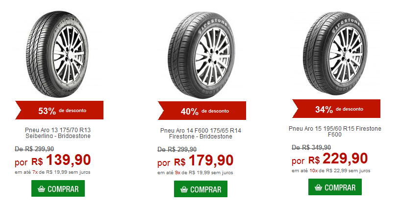 Pneus Bridgestone e Firestone - Confira as ofertas da Gilson Pneus