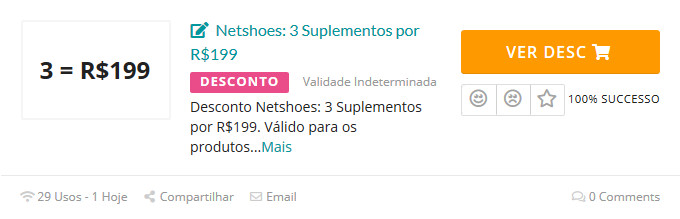 CUPOM DE DESCONTO NETSHOES 💪 25% OFF EM ROUPAS + CUPONS PARA SUPLEMENTOS,  TÊNIS E OUTROS 