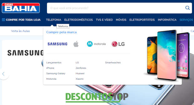 Compre os lançamentos Samsung, Apple, Motorola e Smart TVs na Casas Bahia 