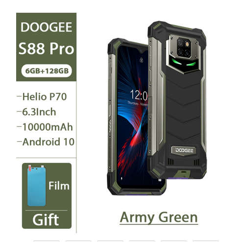 Promoção Smartphone Doogee S88 PRO 6GB 128gb 10.000mAh