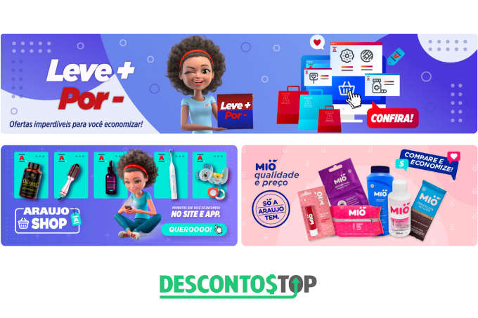 cupom desconto - captura de tela site Drogaria Araujo