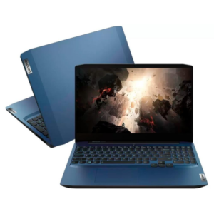 promoção Notebook Gamer Lenovo Gaming 3i Intel Core i5-10300H, GTX 1650 4GB, 8GB RAM, 256GB SSD, Linux, 15.6´ Widescreen, Chameleon Blue - 82CGS00100