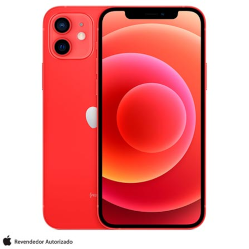 promoção iPhone 12 Apple 64GB Vermelho, Tela de 6,1, 5G e Câmera Dupla de 12 MP