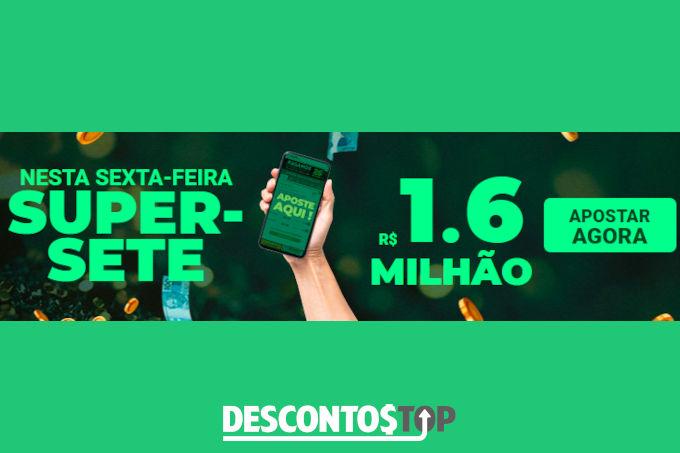 captura tela banner promocional prêmio super sete disponivel no sorte online