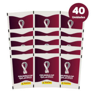 imagem ilustrativa Blister Cartela Com 40 Envelopes 200 unidades de Figurinhas da Copa Do Mundo Qatar 2022