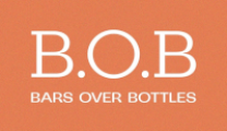 Logo da Use BOB, com o nome escrito em branco e o fundo da imagem laranja