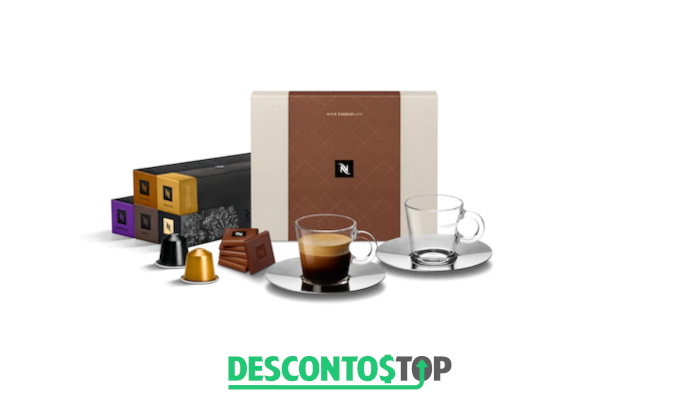 Captura de tela do site Nespresso, com uma demonstração da variedade de produtos.