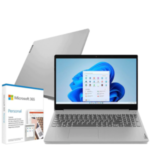 Imagem ilustrativa Notebook Lenovo Core i3 1115G4 4GB 256GB SSD Tela 15.6 Windows 11 Ideapad 3i 82MD000ABR + Microsoft 365 Personal