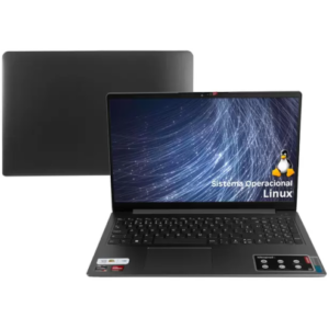 imagem ilustrativa Notebook Lenovo Ideapad 3i AMD Ryzen 5 8GB - 256GB SSD 15.6 Full HD Linux 82MFS00100