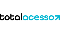 Logo Total Acesso onde a palavra total é escrita em preto e acesso em azul