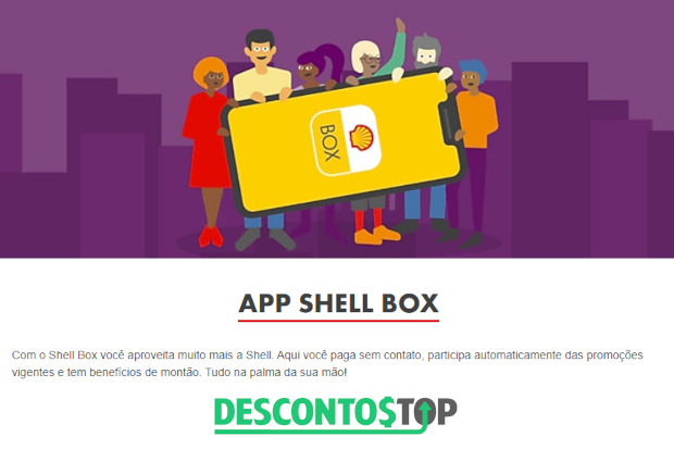 Captura de tela do site Shell, falando sobre as vantagens do Shell Box