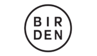Logo loja Birden com letras na cor preta.