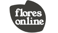 Logos loja Flores Online na cor preta.