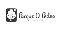 Logo Parque Dom Pedro Shopping na cor preta.