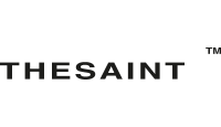 Logo Thesaint com letras na cor preta.
