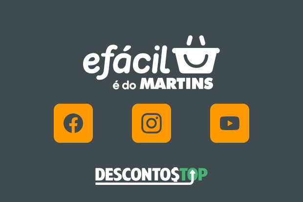 Imagem com a logo das redes sociais onde você pode encontrar o perfil oficial do eFácil
