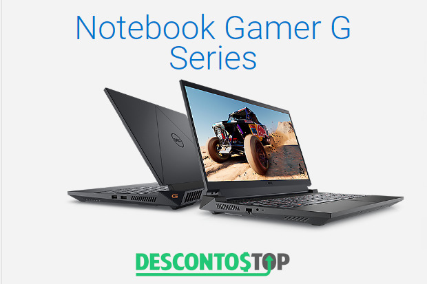 Captura de tela do site Dell com um notebook da série G em destaque
