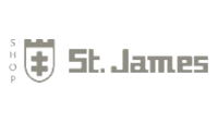 Logo Shop St. James na cor cinza.