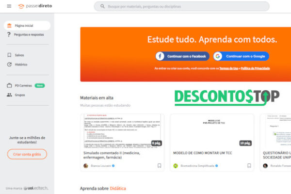 Cupom De Desconto Passei Direto Junho 2024 » R$19,90