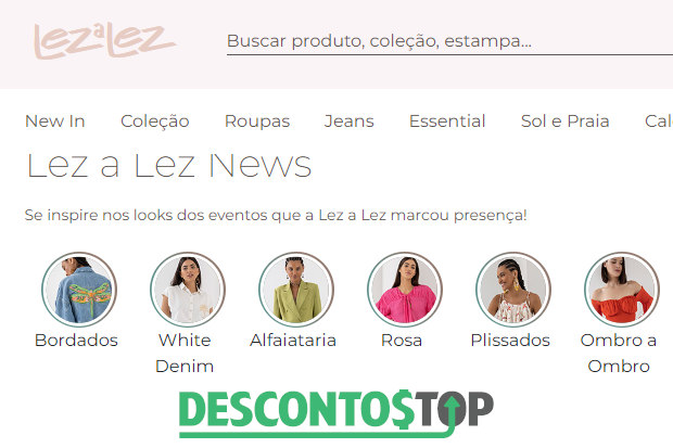 Captura de tela do site Lezalez
