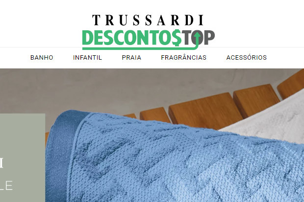 Captura de tela do site Trussardi