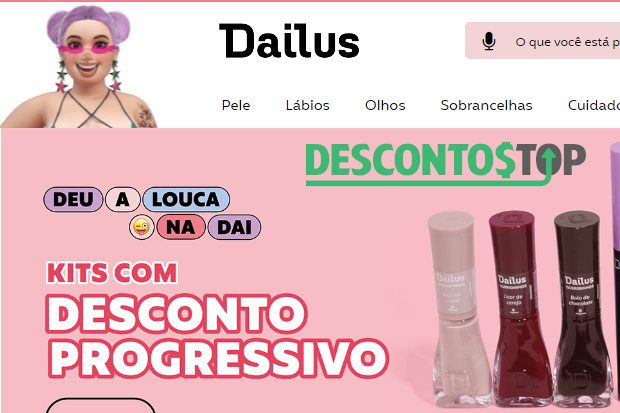 Captura de tela do site Dailus