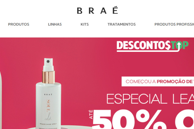 Captura de tela demonstrativa do site Braé