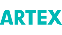 Logo da Loja Artex com o nome da marca na cor verde.