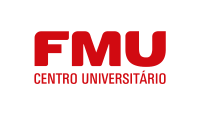 Logo FMU Centro Universitário com letras na cor vermelha.